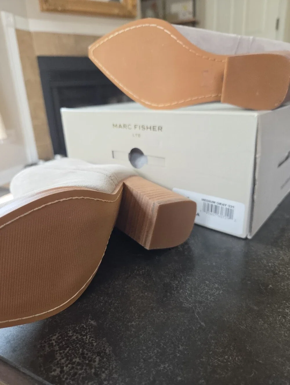 Marc Fisher - 6 - Orlanda Med. Gray Suede Booties - NEW IN BOX